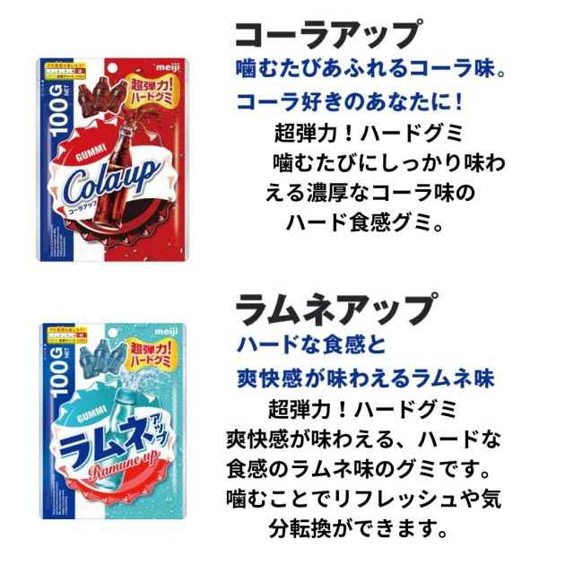 明治 meiji コーラアップ ラムネアップ 2種各4個計8個セット